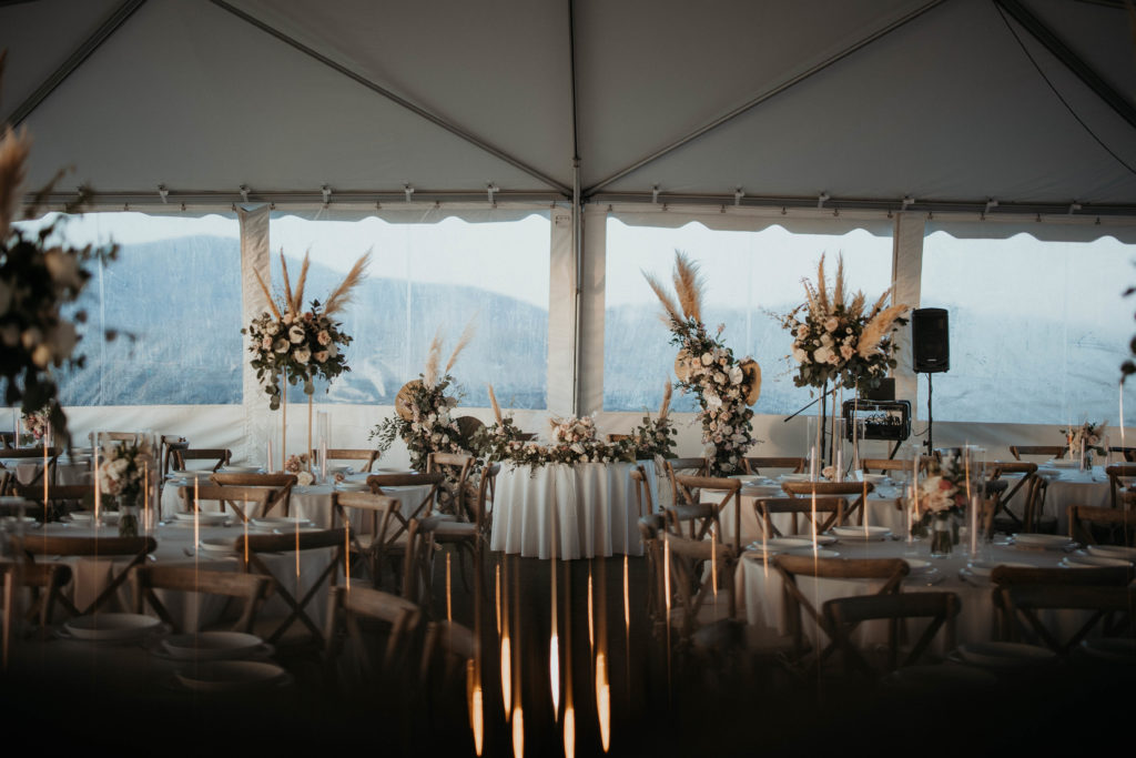 photo of reception setup at Kaya Vineyards & Winery, a premium Georgia wedding venue