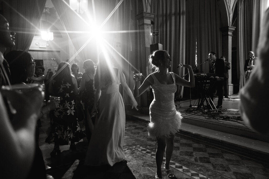Open dancing during wedding reception