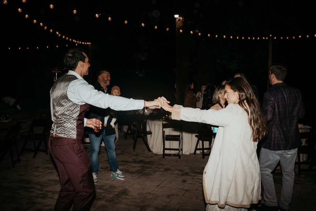 Bride and groom dancing during their reception