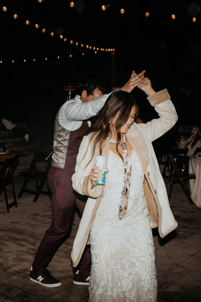 Bride and groom dancing during their reception