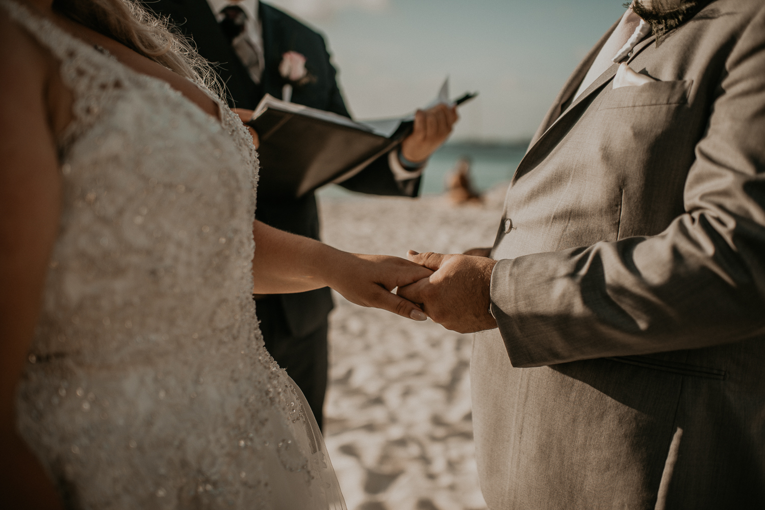 A destination Aruba Elopement wedding ceremony on the beach at Riu Palace