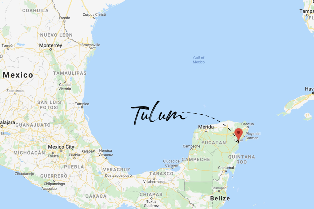 Map of Tulum Mexico by katkobayashi.com
