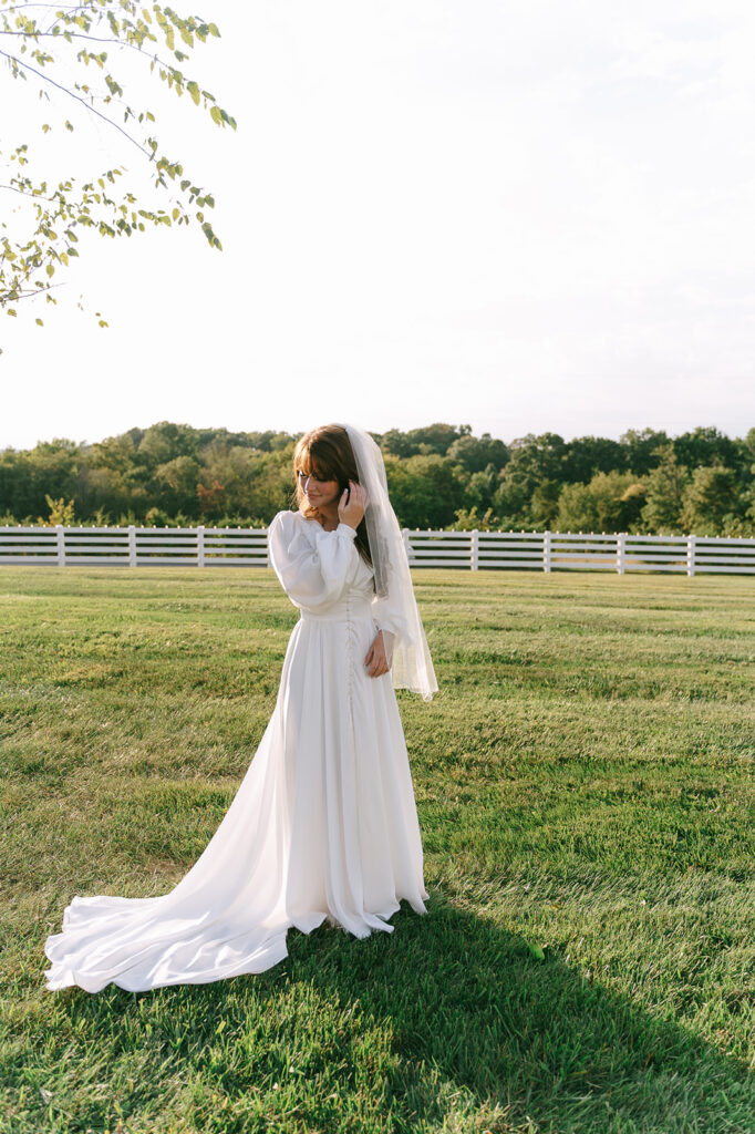 Sunset bridal wedding portraits 