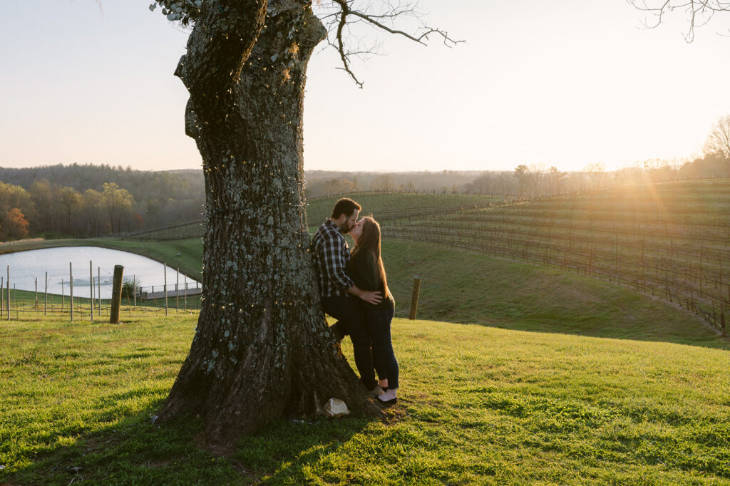 golden hour engagement session