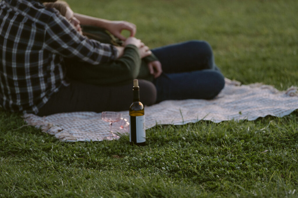 picnic themed engagement session at montaluce winery