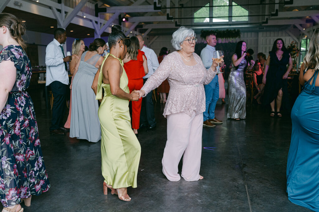 happy guests at the wedding reception party