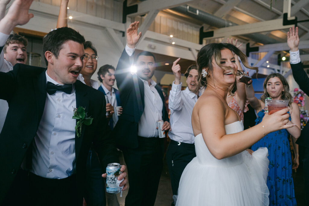 happy newly married couple at their wedding reception