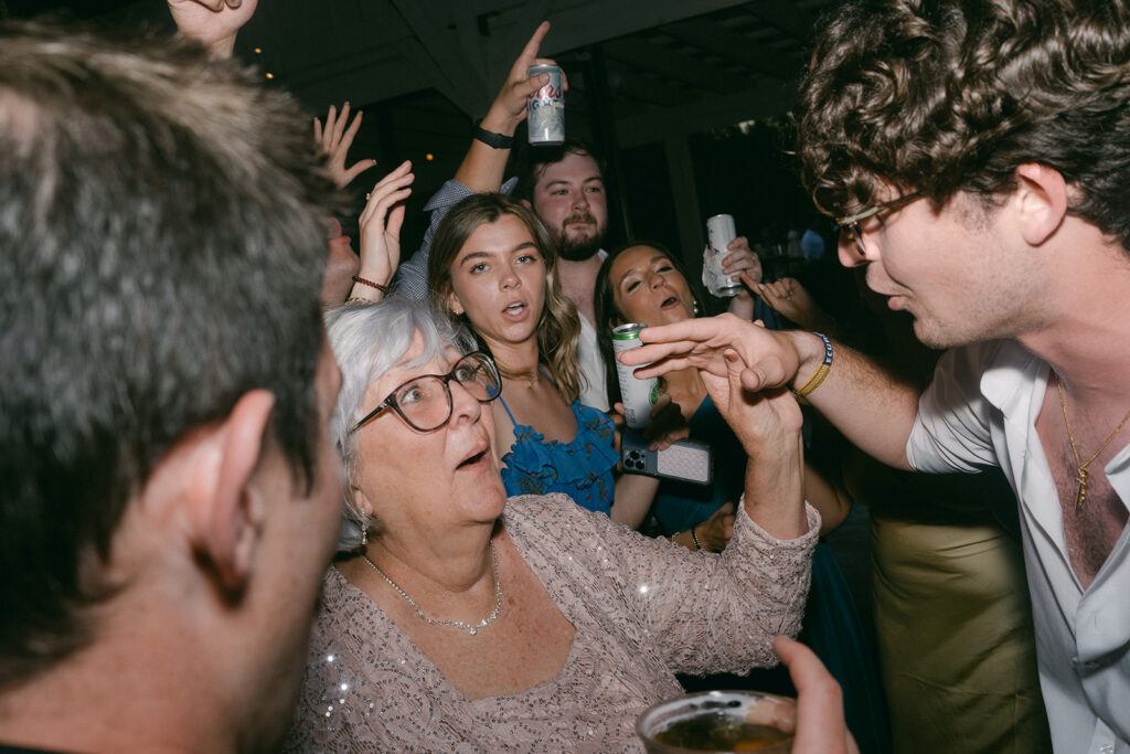 guests at the elegant wedding reception