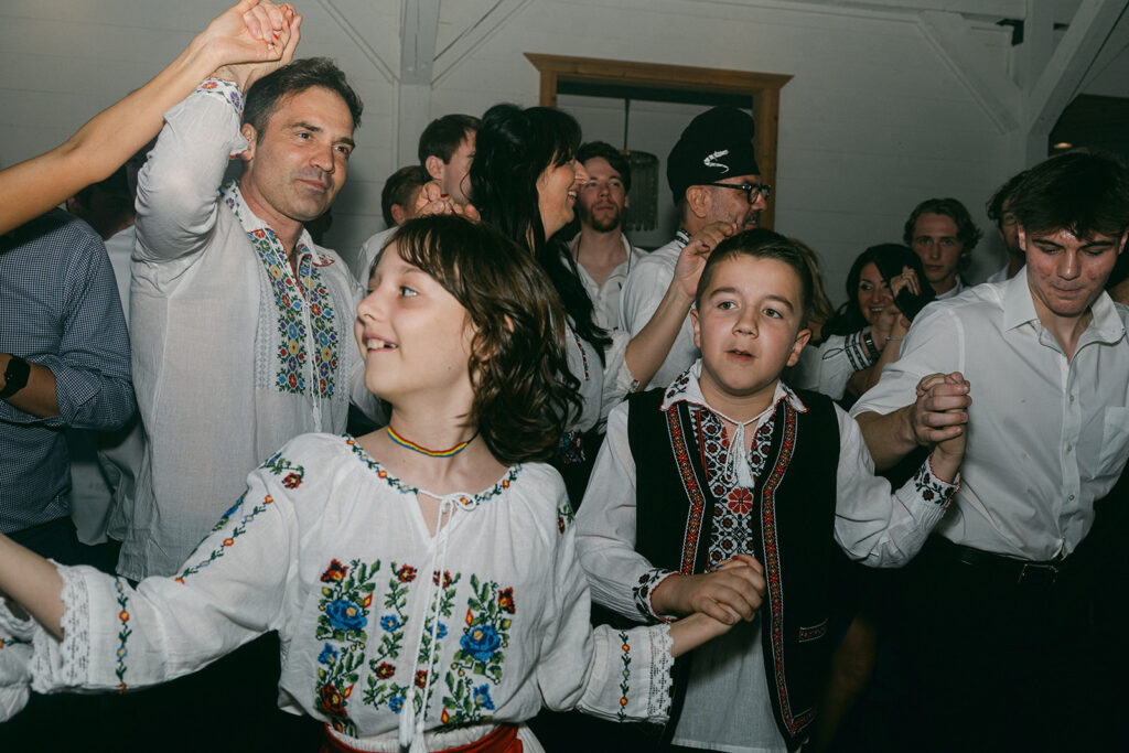 guests dancing at the wedding ceremony