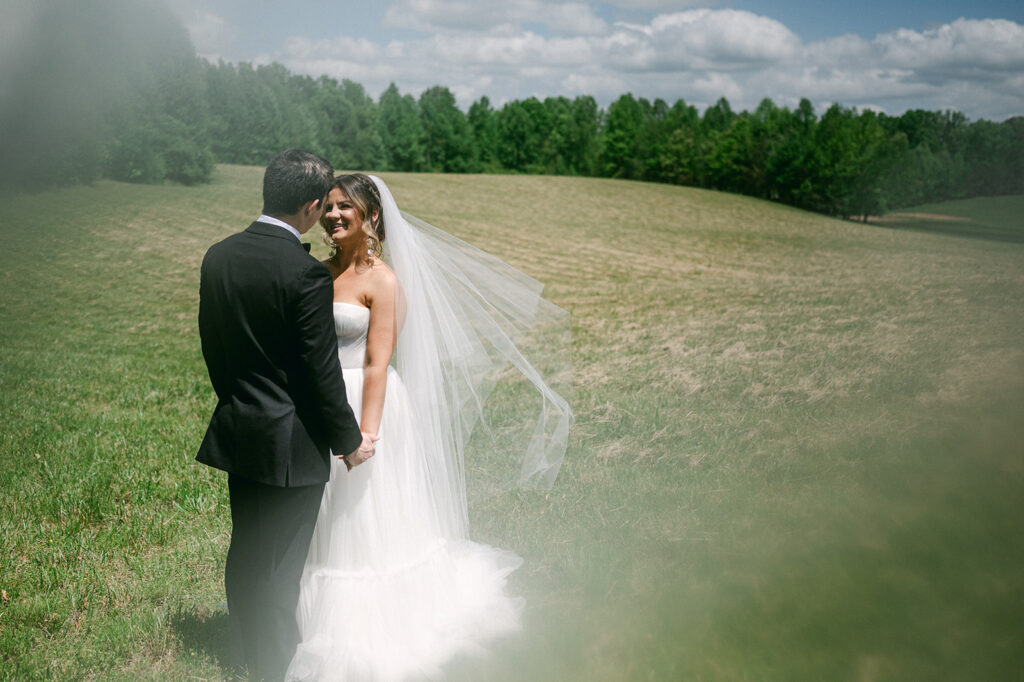 portrait of the bride and groom 