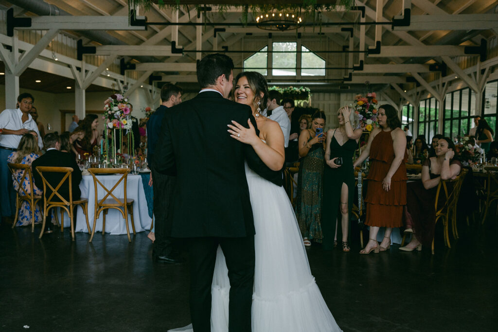 bride and groom first dance