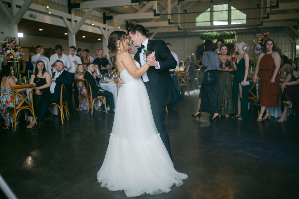 couples first dance at the wedding party