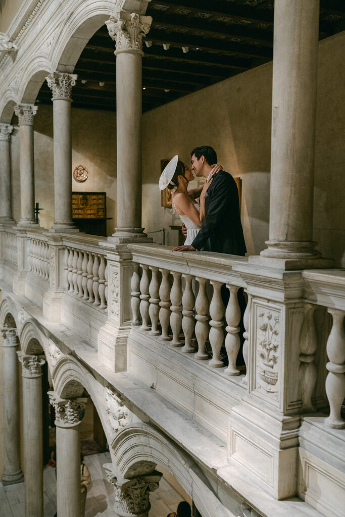 couple kissing at their pre wedding photoshoot