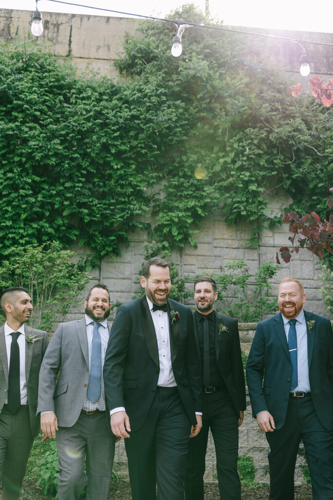 portrait of the groom and the groomsmen