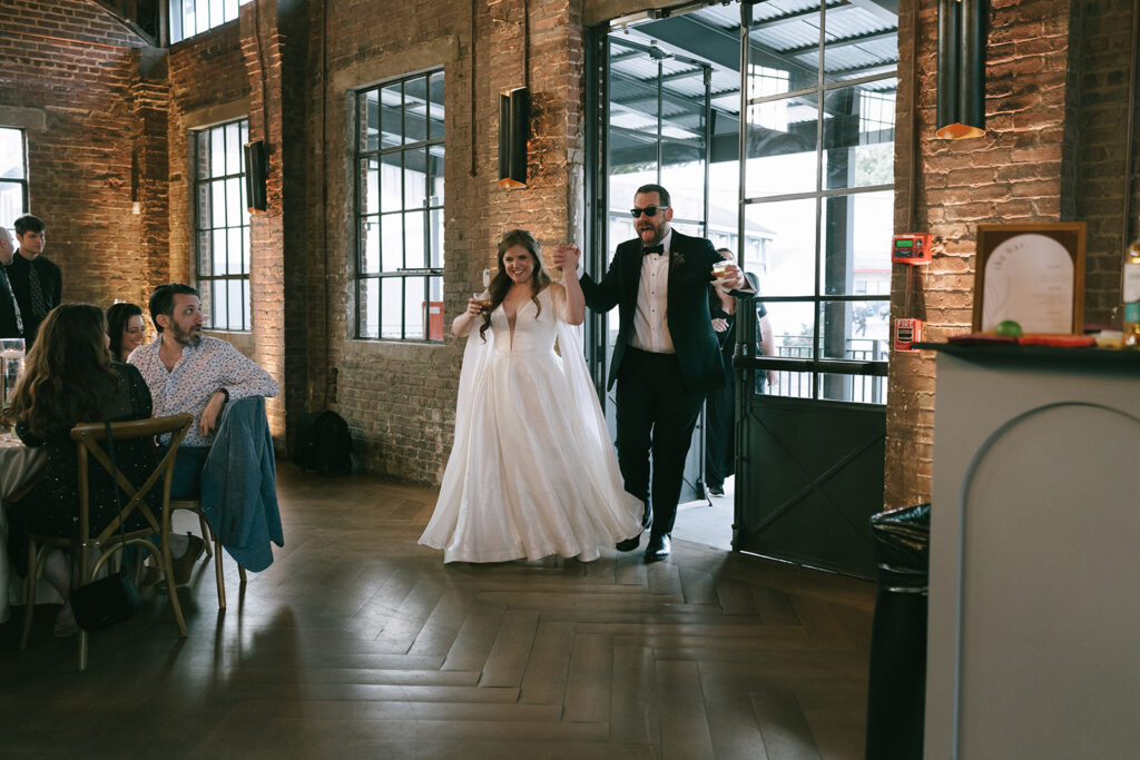 bride and groom at their wedding reception