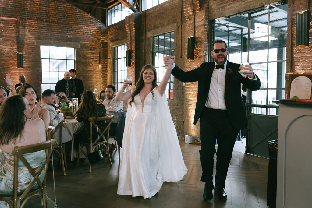 bride and groom dancing