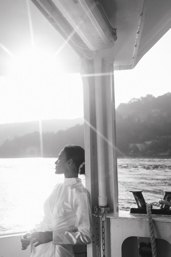 golden hour portrait in lake como