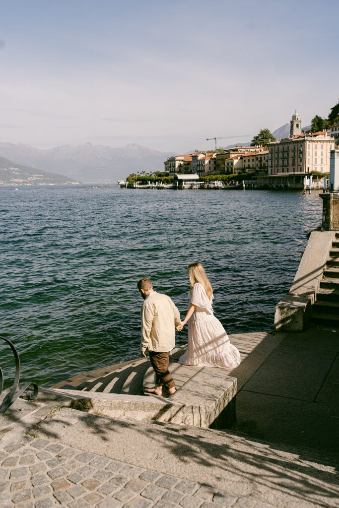 couple walking around italy