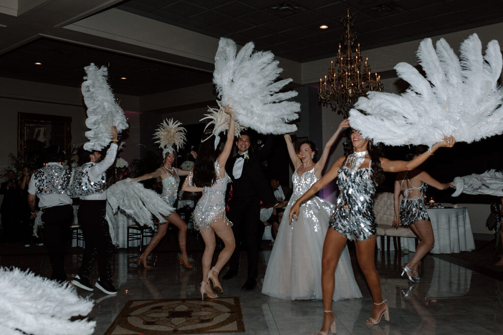 bride dancing at her old money wedding reception