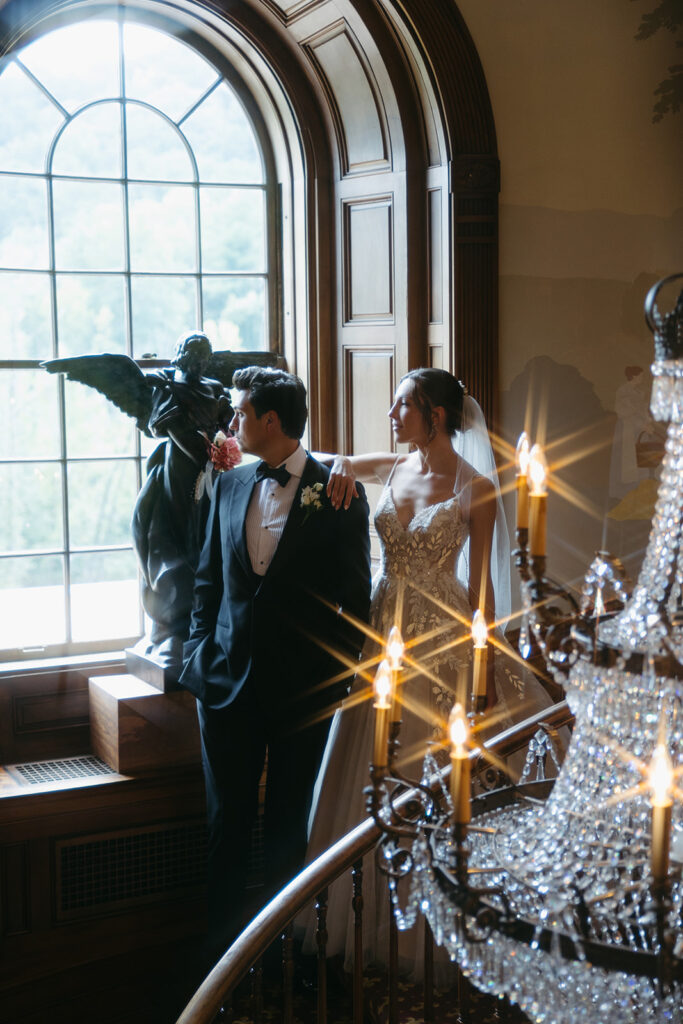 elegant picture of the bride and groom