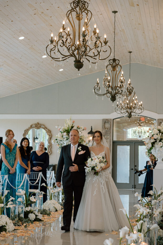 bride walking down the aisle 