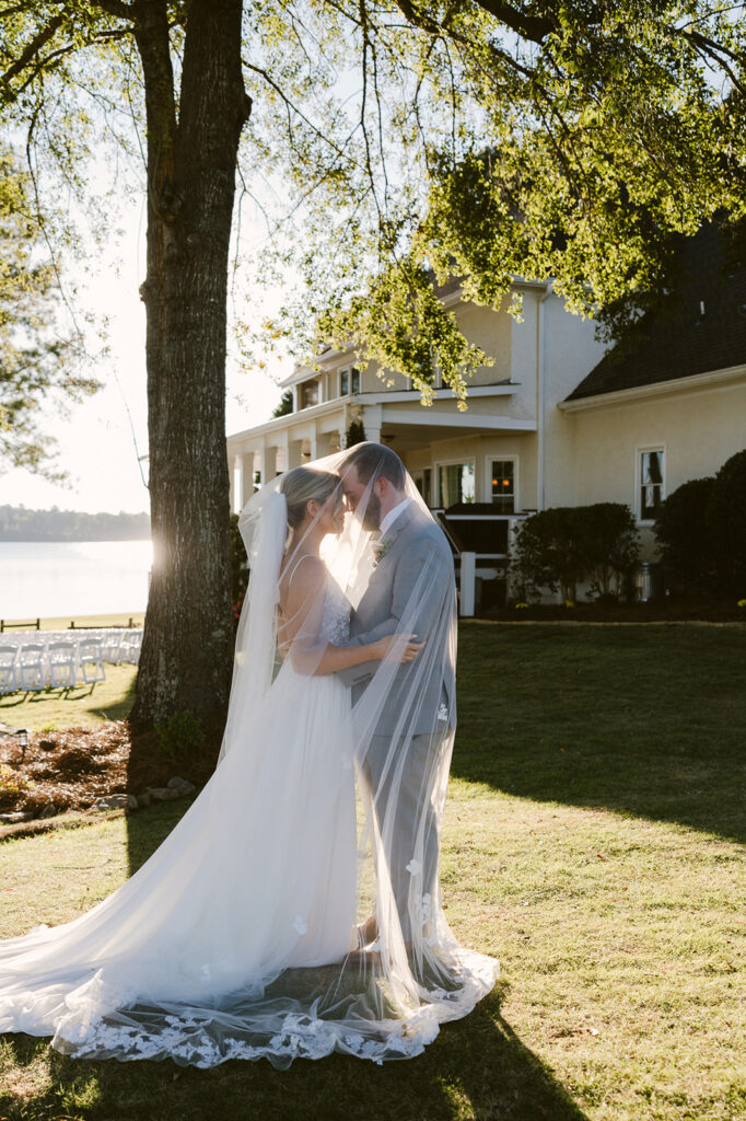 happy newly married couple