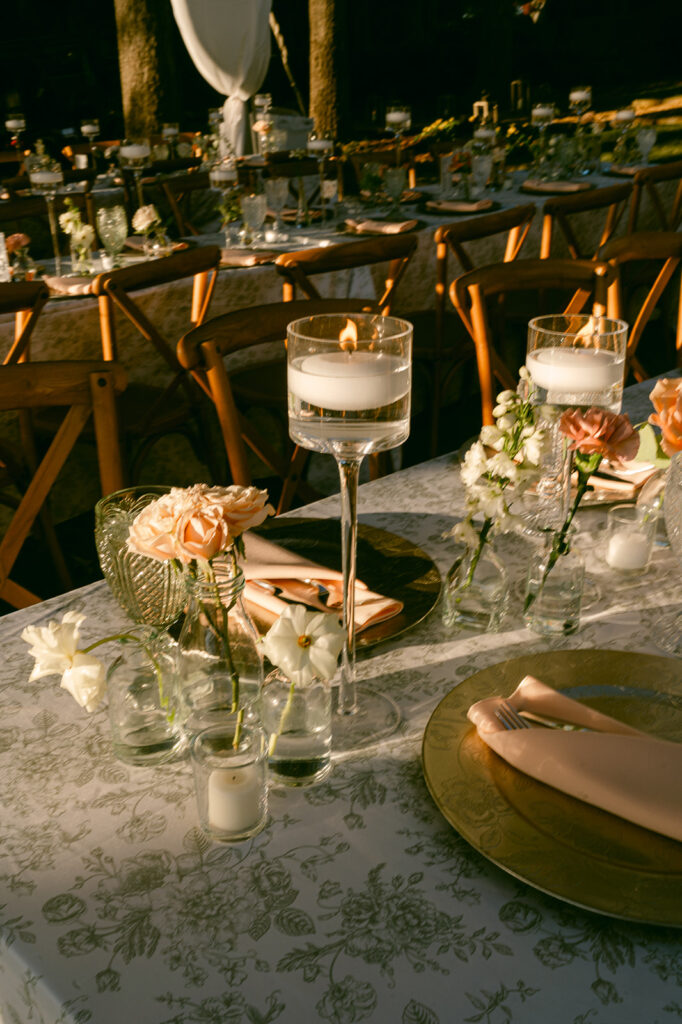 champagne at the wedding reception