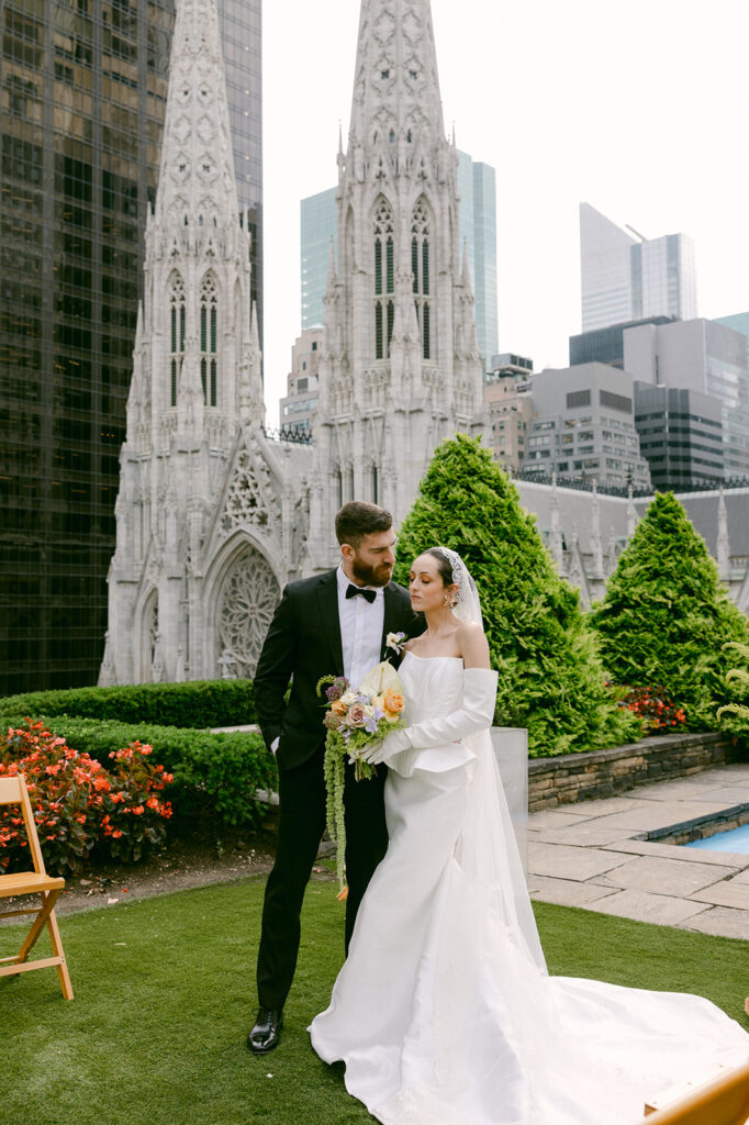 happy couple before the wedding ceremony 