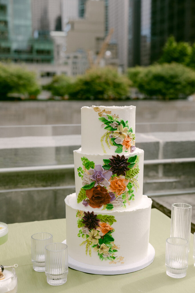 colorful wedding cake