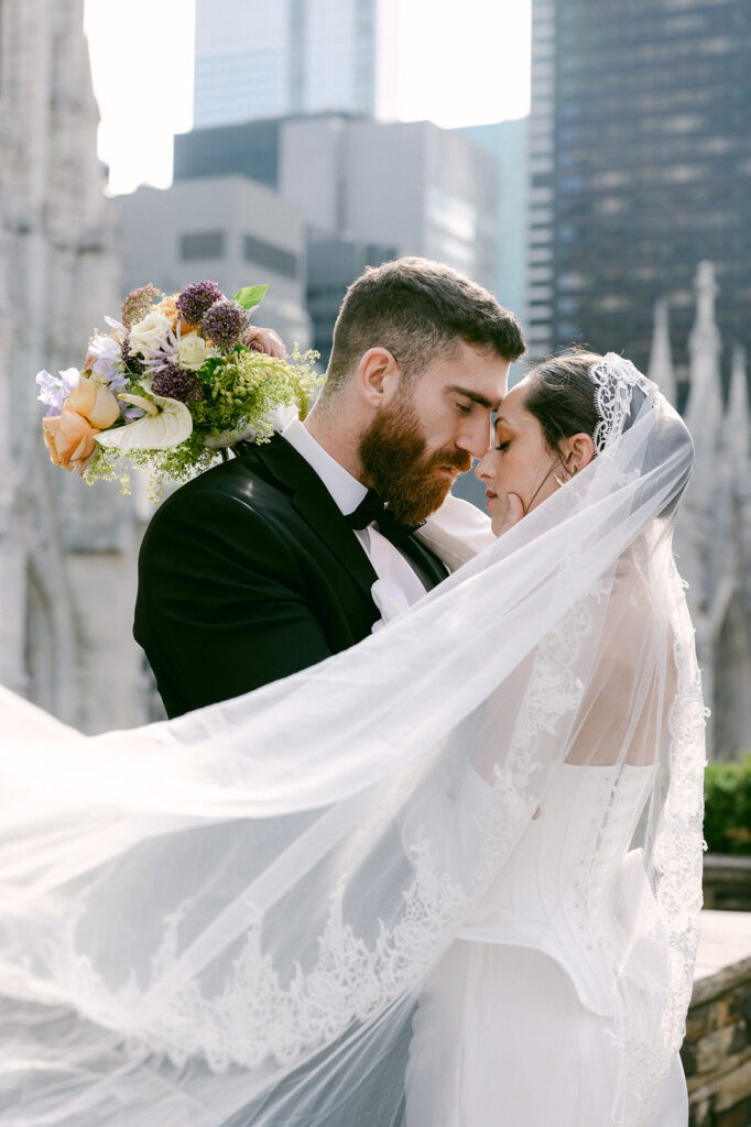 cute couple after their wedding ceremony