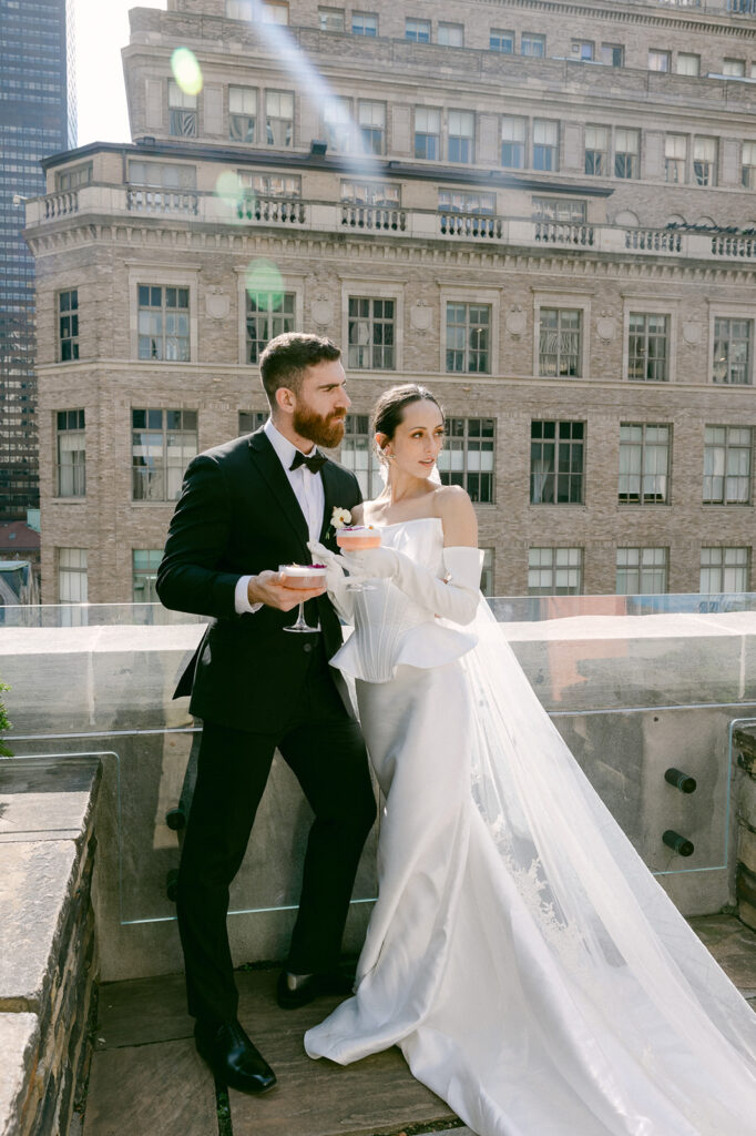 golden hour bridal portraits 