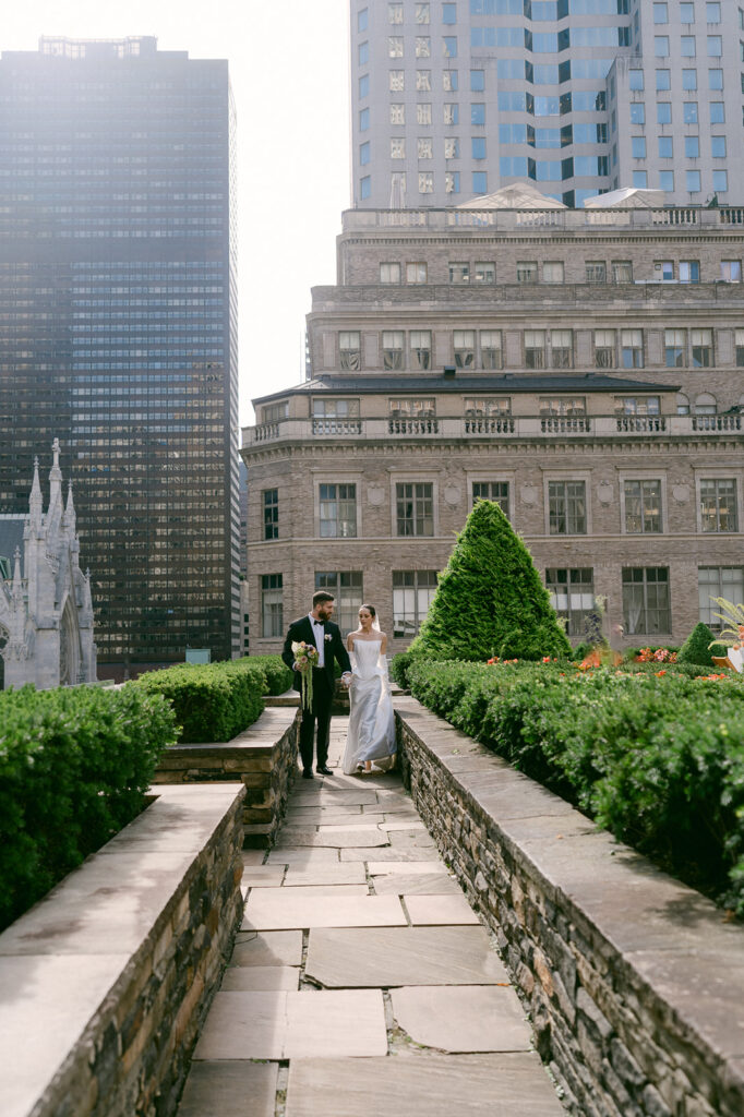 bride and groom at their luxurious wedding day