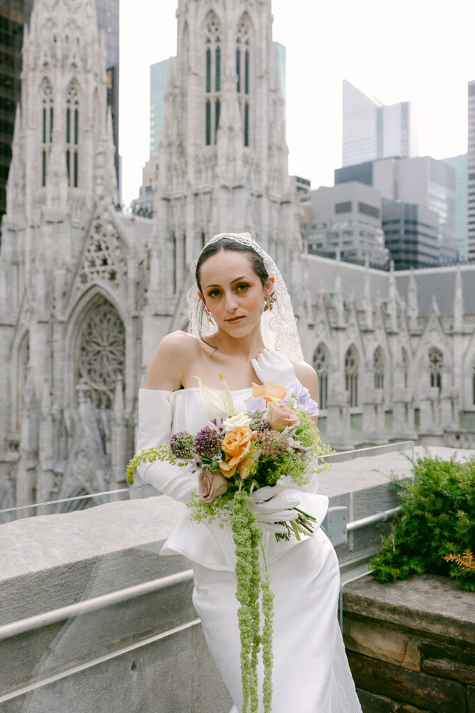 bride before her wedding ceremony