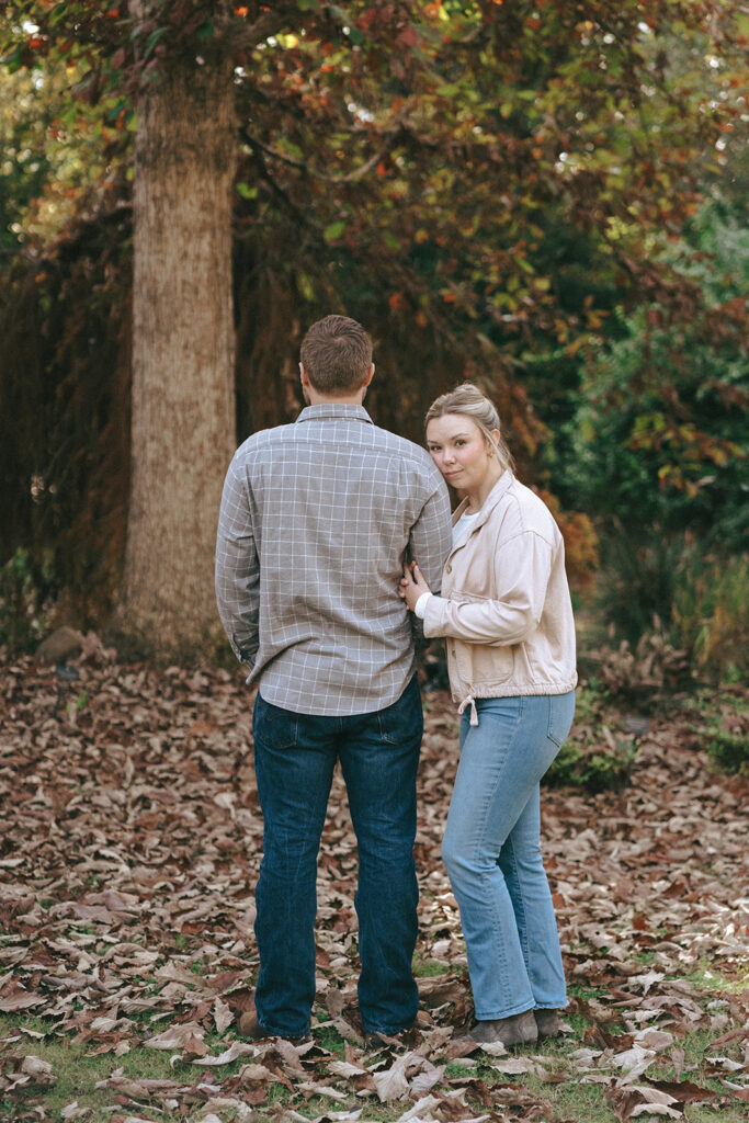 cute couple hugging during their dream engagement session