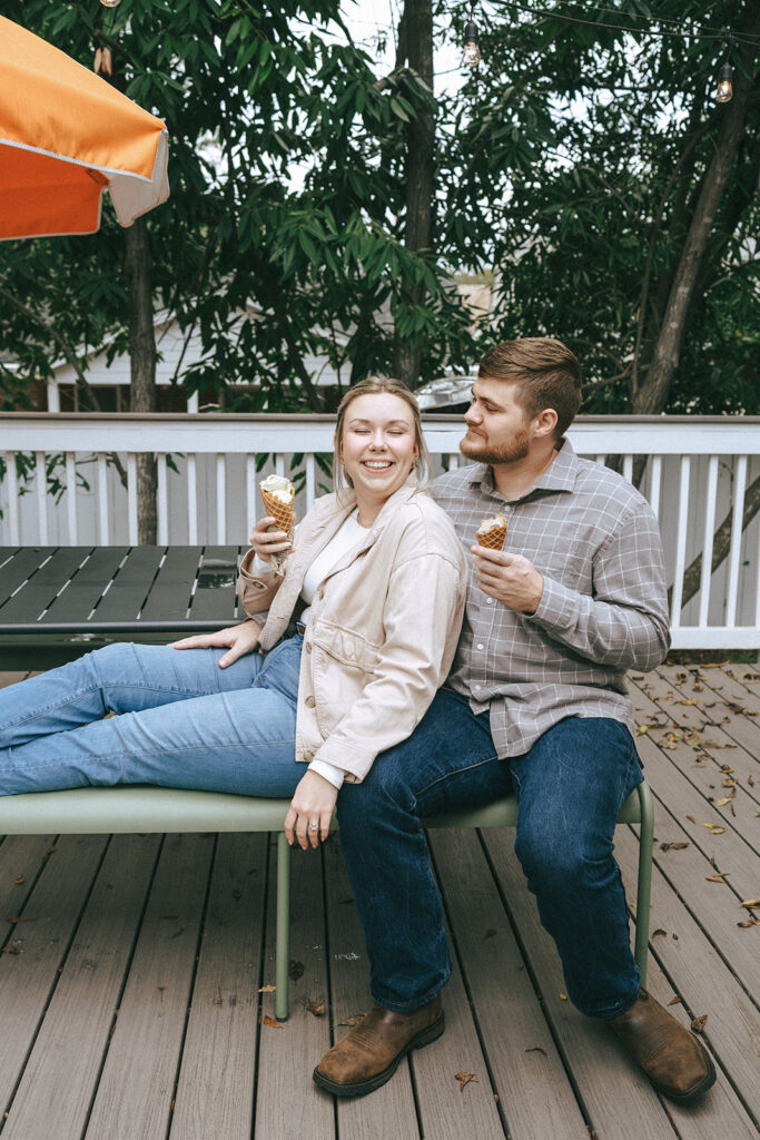 Fun Engagement Session at Jeni's Ice Cream Shop