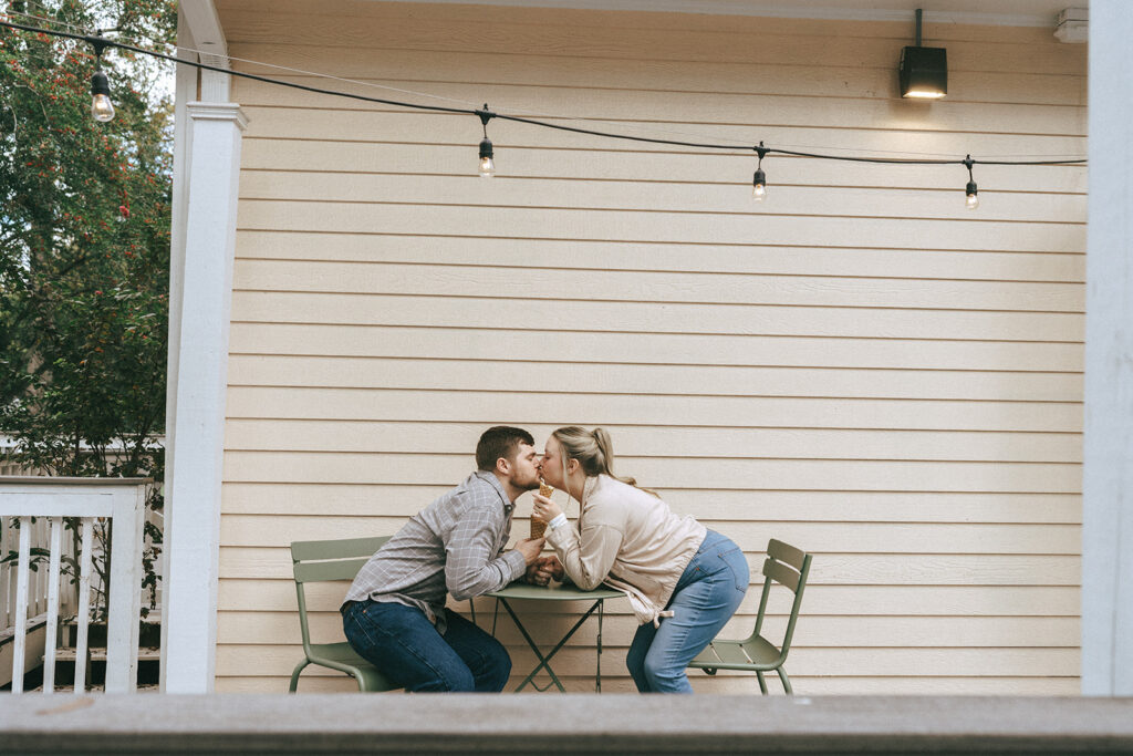 cute couple enjoying their favorite ice cream 