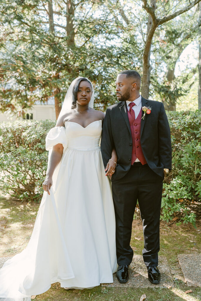 cute picture of the groom looking at the bride