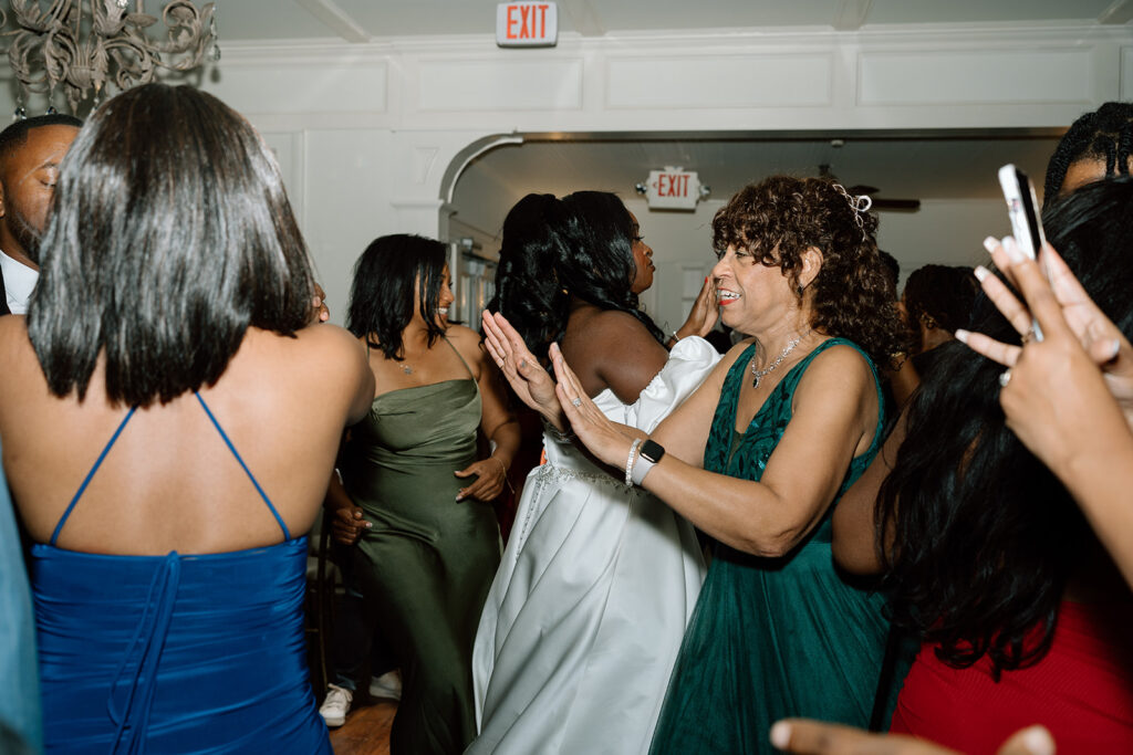 bride dancing at her wedding reception