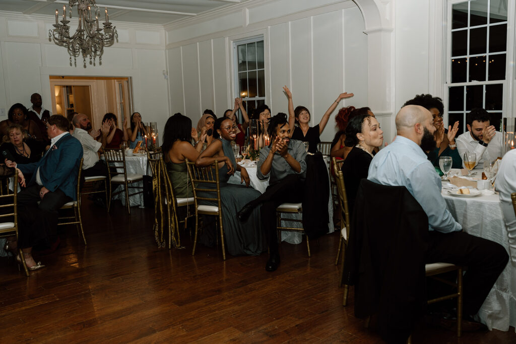 guests at the wedding reception