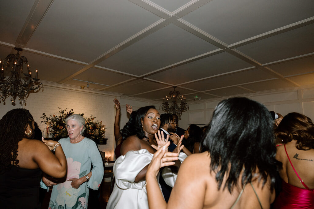 bride dancing at the wedding reception party