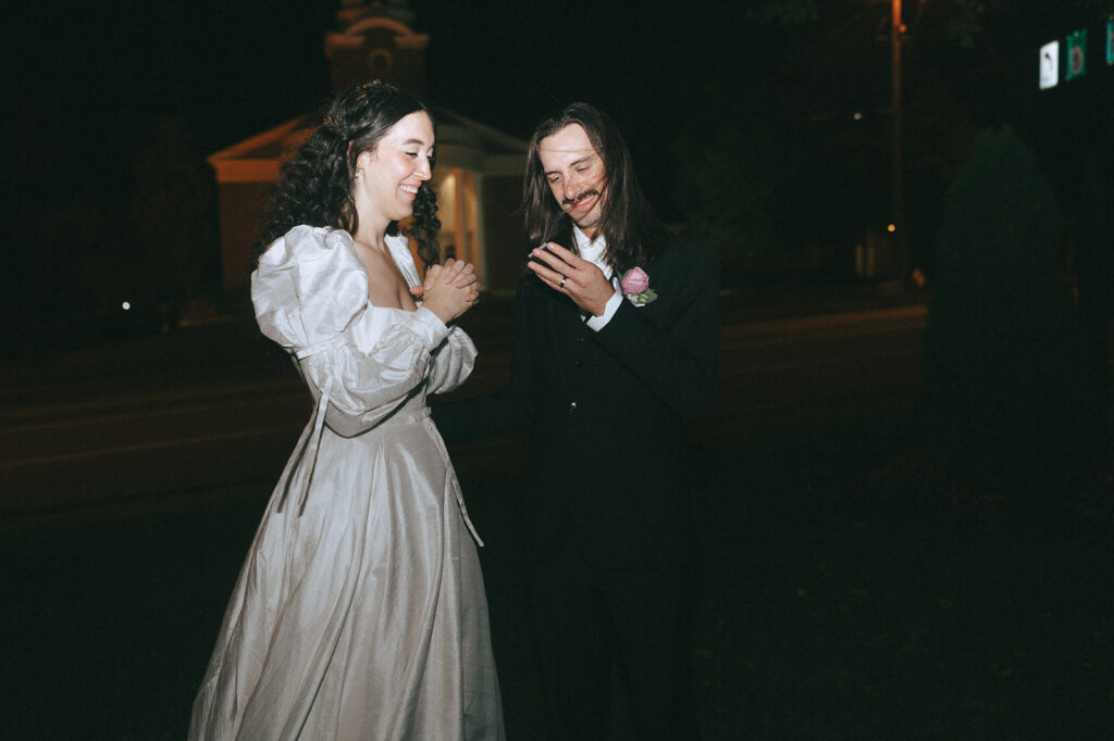 cute picture of the bride and groom