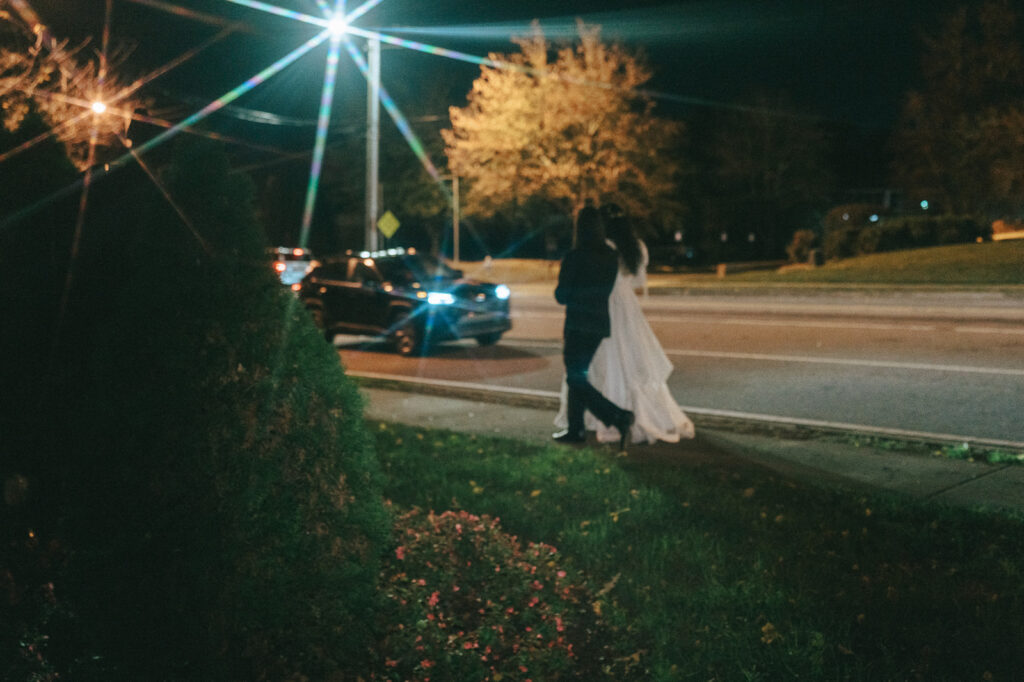 couple after their reception party