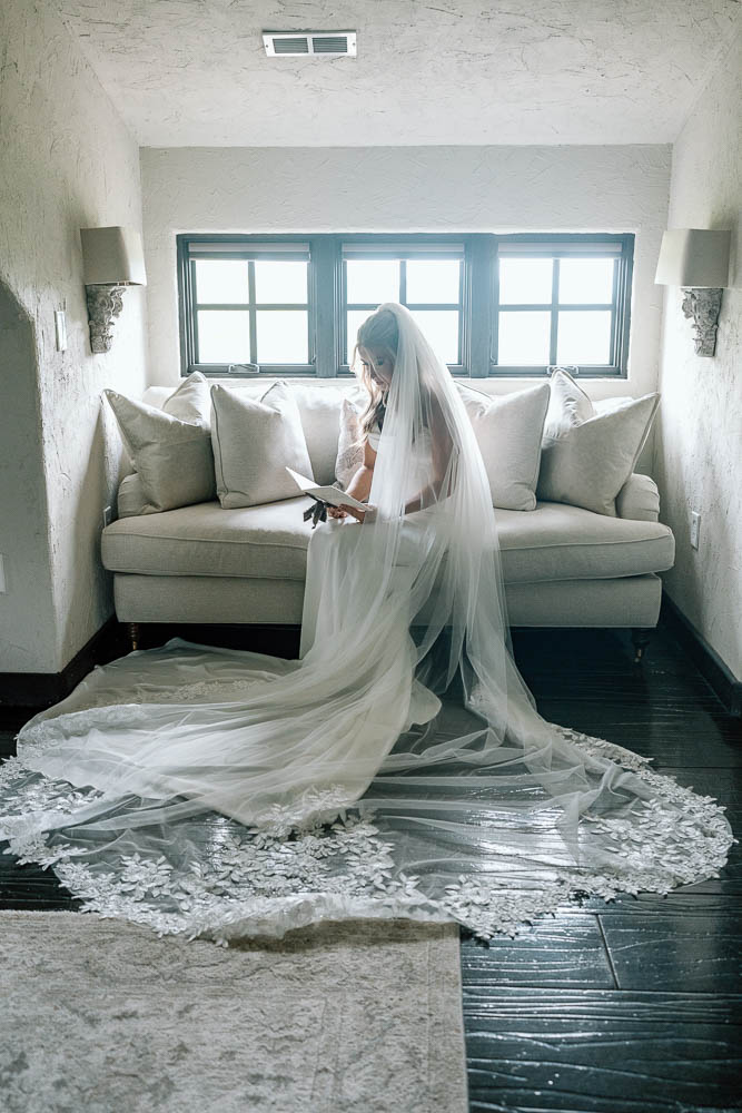 cute portrait of the bride before her ceremony 