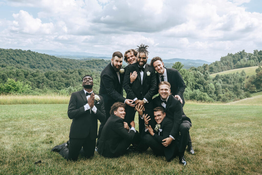 fun picture of the groom and his friends