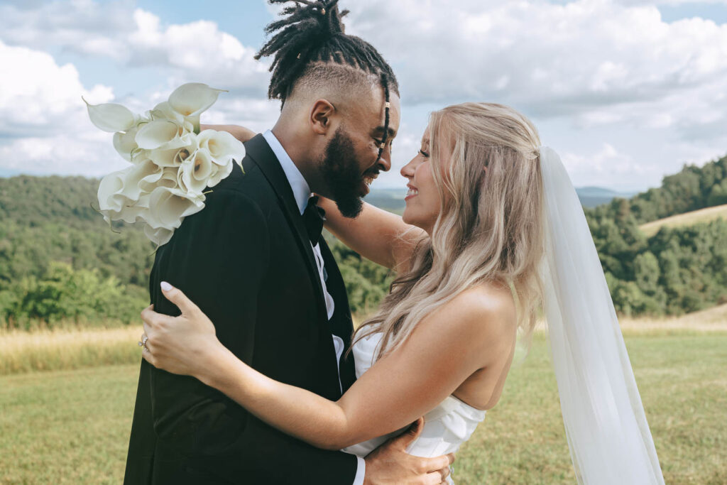 bride and groom at their dream wedding day