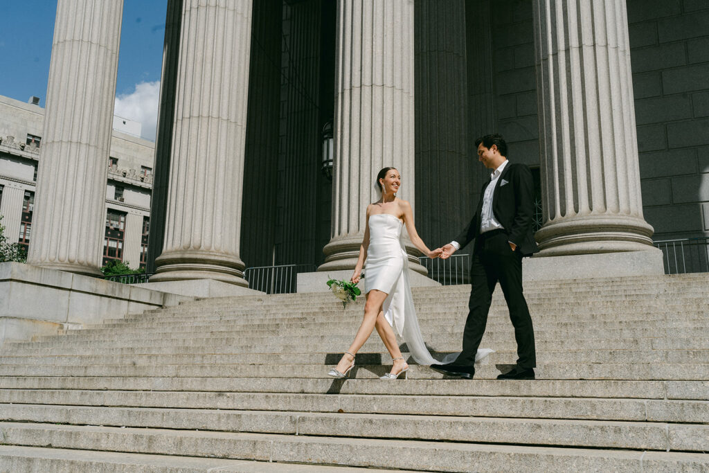 cute couple at their dream New York trip