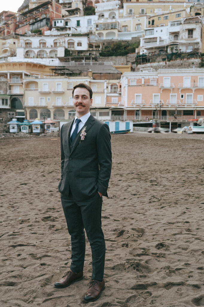 portrait of the groom at his dream elopement 