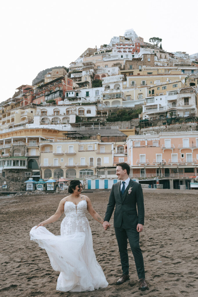 playful bridal portraits in positano 