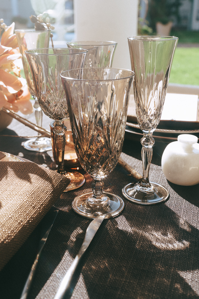 cute elegant decor at the wedding reception