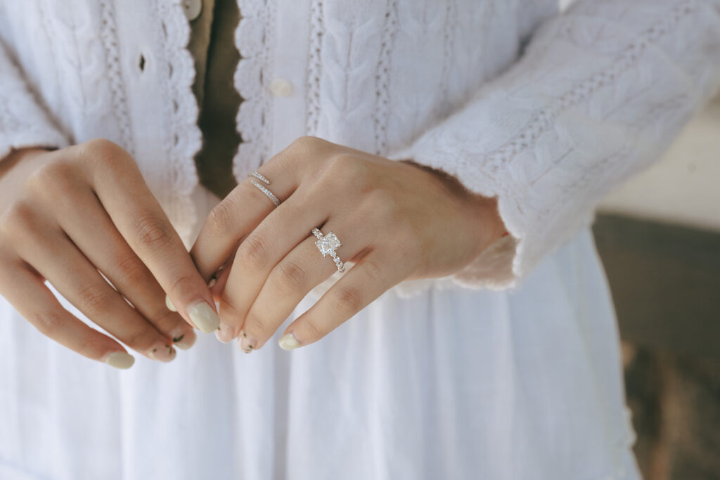stunning closeup of the engagement ring